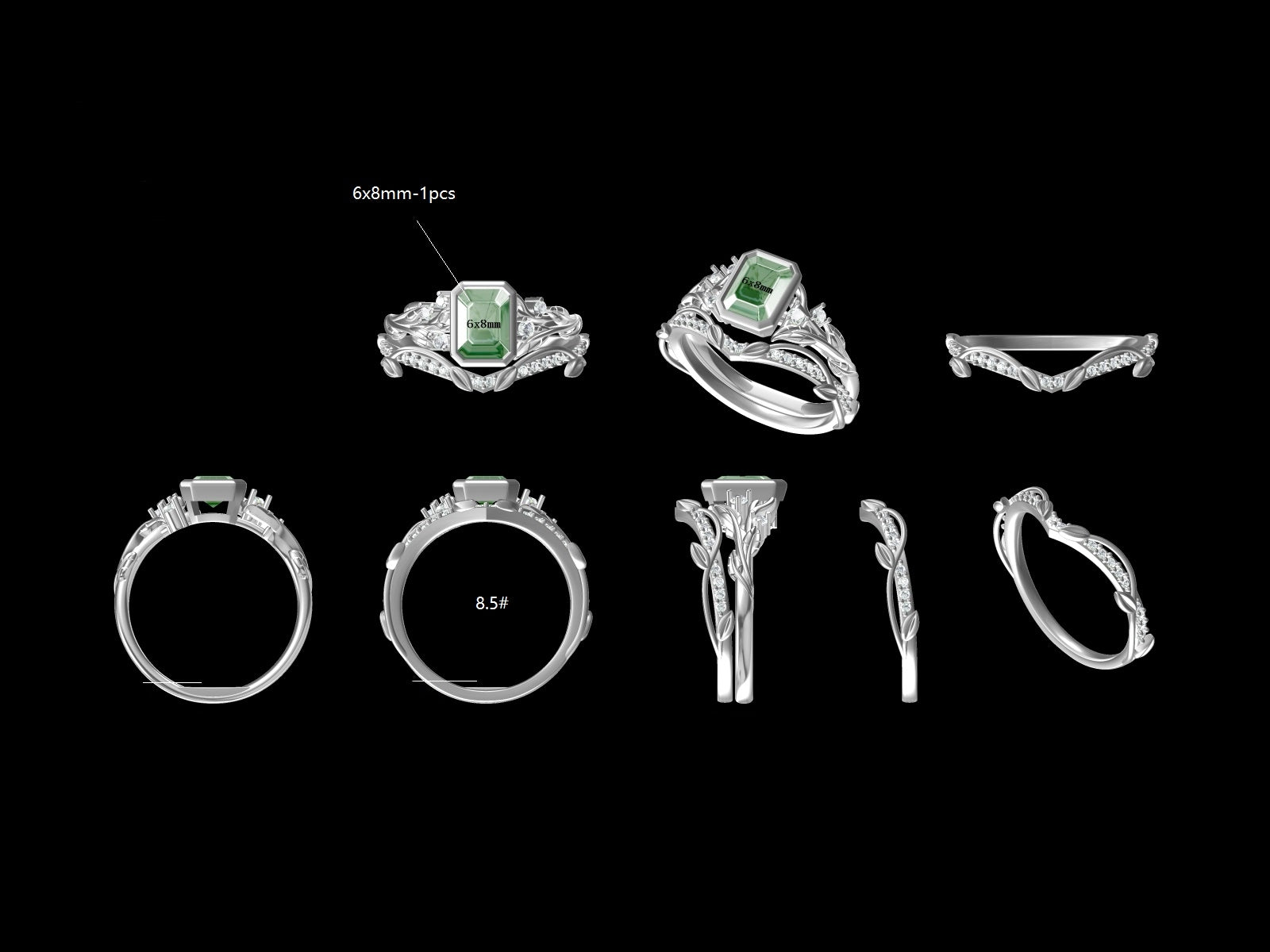 Custom Ring Set - Lauren Capannola - GemsMagic