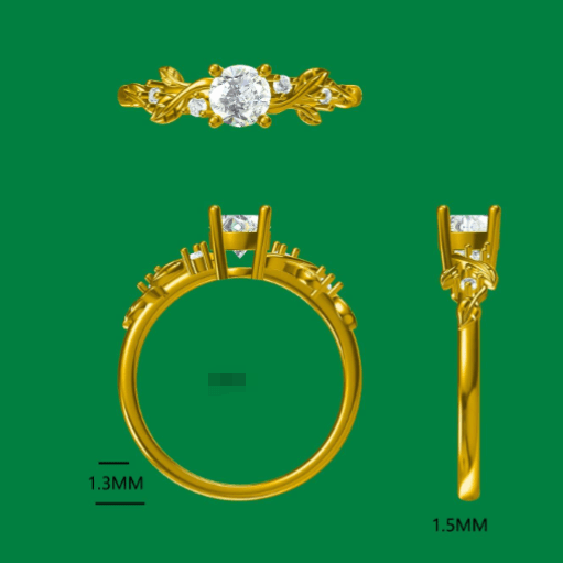 Custom Round Lab Grown Diamond Engagement Ring For Brent MP - GemsMagic