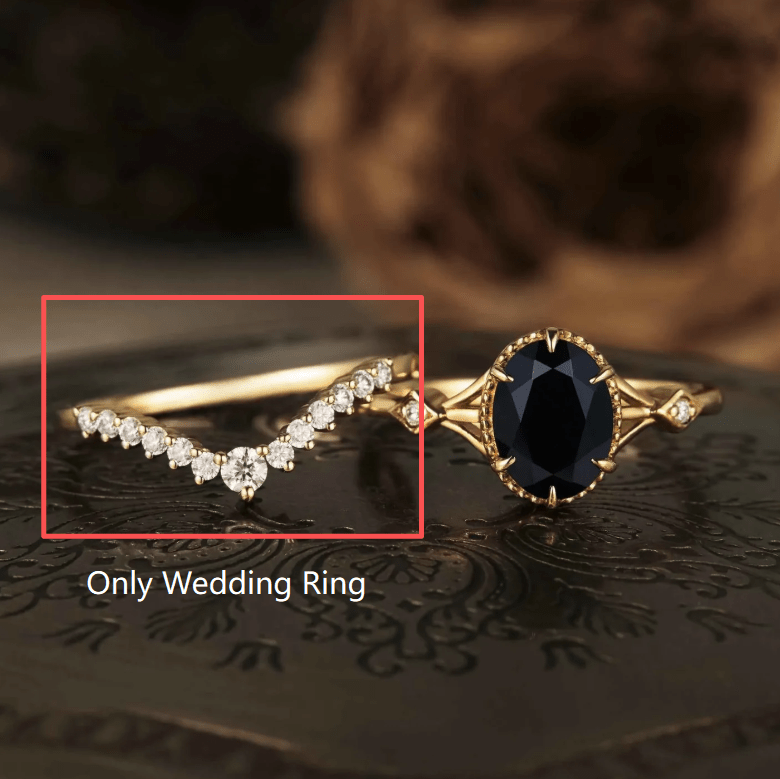 Custom Wedding Ring For Justine Moussy - GemsMagic