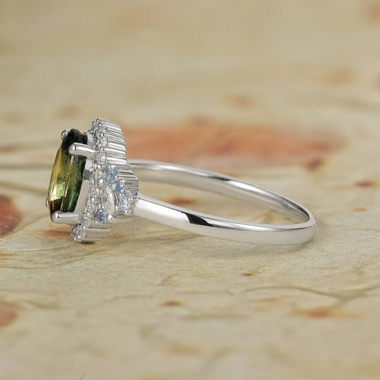 Luxe Mystique Teal Sapphire Rings - Thalassa - GemsMagic - GemsMagic