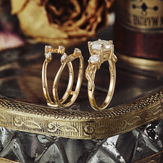 3 - stone Moissanite Ring
