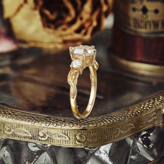 3 - stone Moissanite Ring