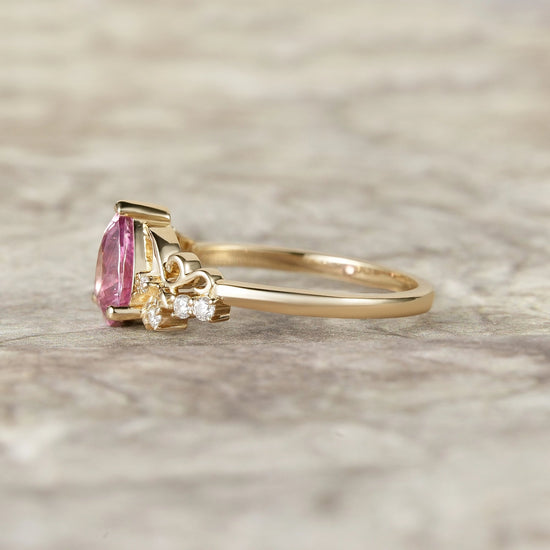 Natural Padparadscha Engagement Ring - Lumi - GemsMagic