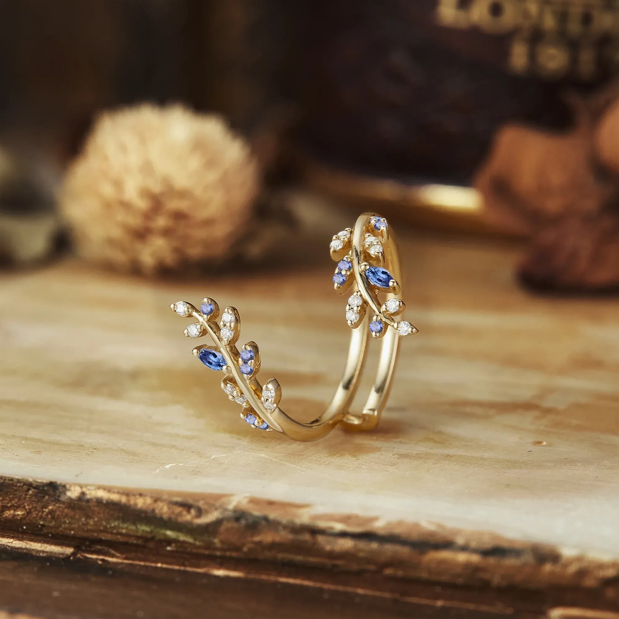 Nature inspired Enhancer Wedding Band - Aphrodite - GemsMagic - GemsMagic