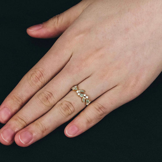 Nature Inspired Grapevine Leaf Ring - Ondine - GemsMagic - GemsMagic