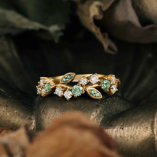 Nature Inspired Grapevine Leaf Ring - Ondine - GemsMagic - GemsMagic