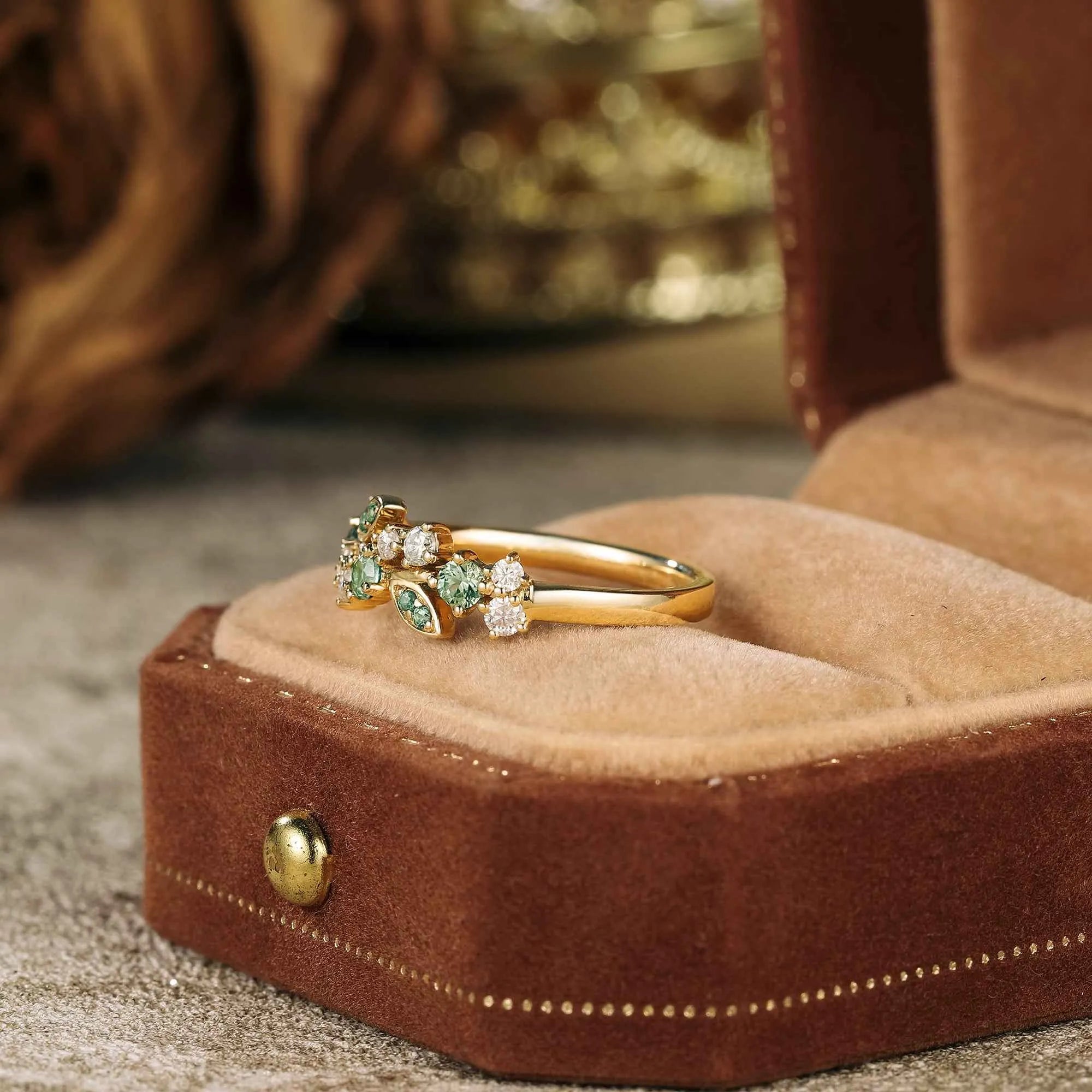 Nature Inspired Grapevine Leaf Ring - Ondine - GemsMagic - GemsMagic