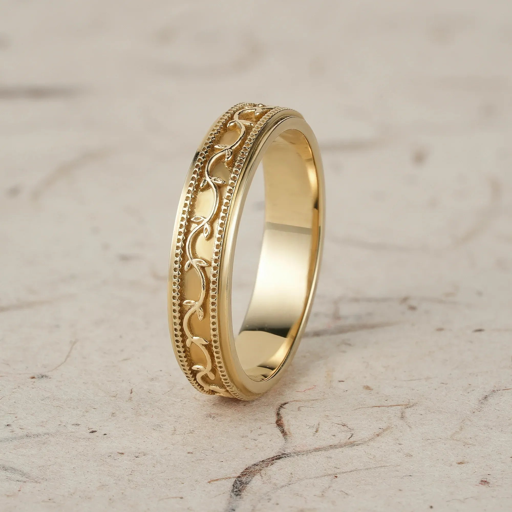 Nature Inspired Vine Men's Band - Aaron - GemsMagic