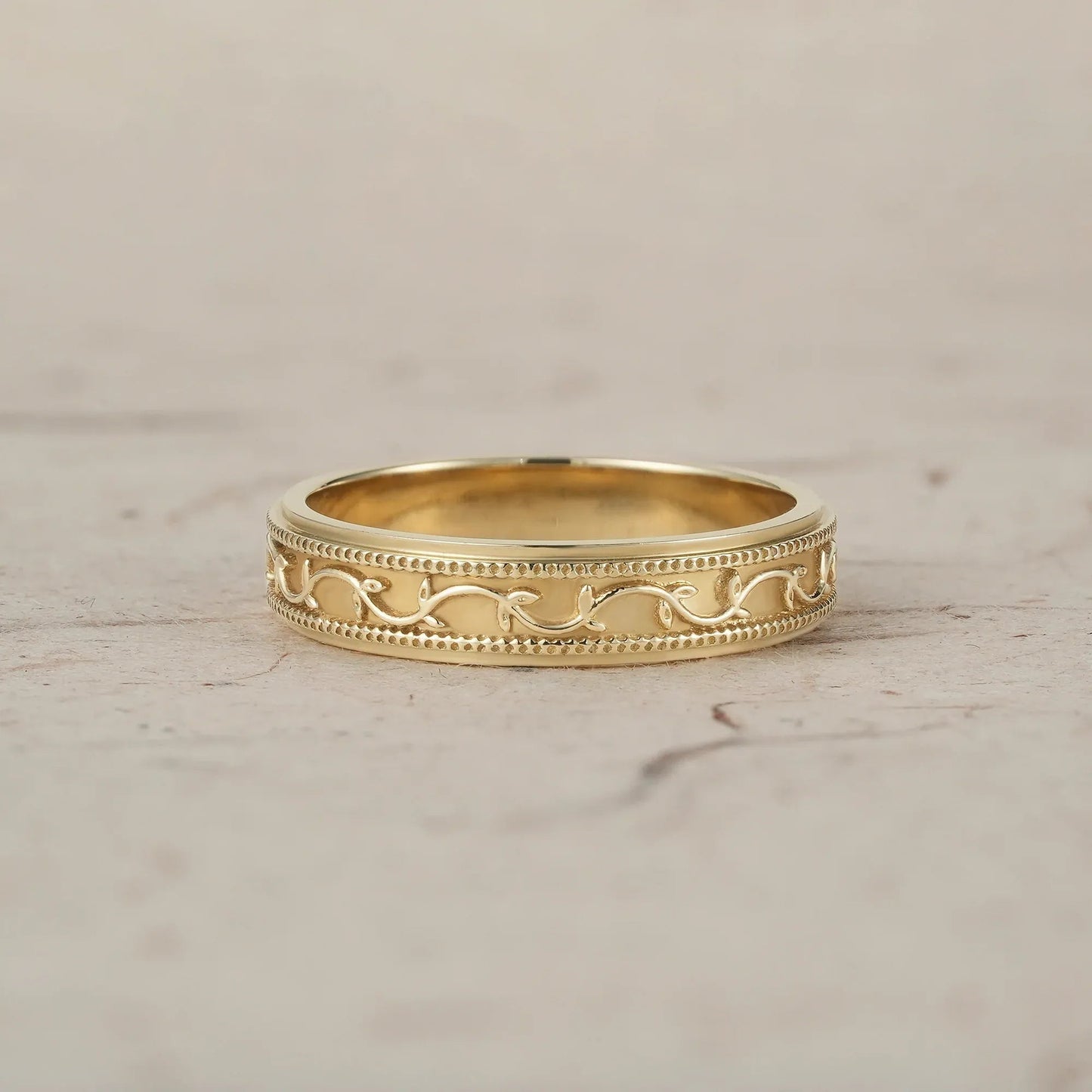 Nature Inspired Vine Men's Band - Aaron - GemsMagic