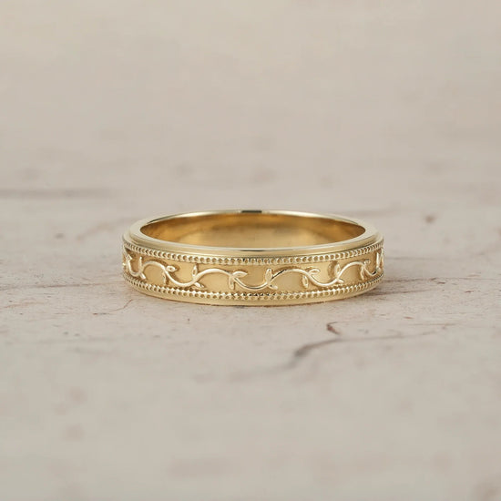 Nature Inspired Vine Men's Band - Aaron - GemsMagic