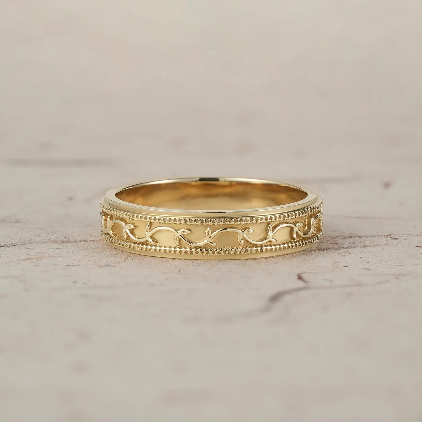 Nature Inspired Vine Men's Band - Aaron - GemsMagic