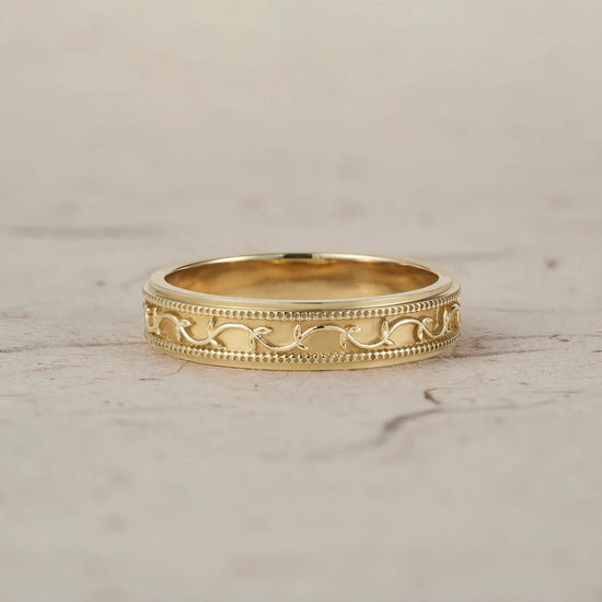 Nature Inspired Vine Men's Band - Aaron - GemsMagic