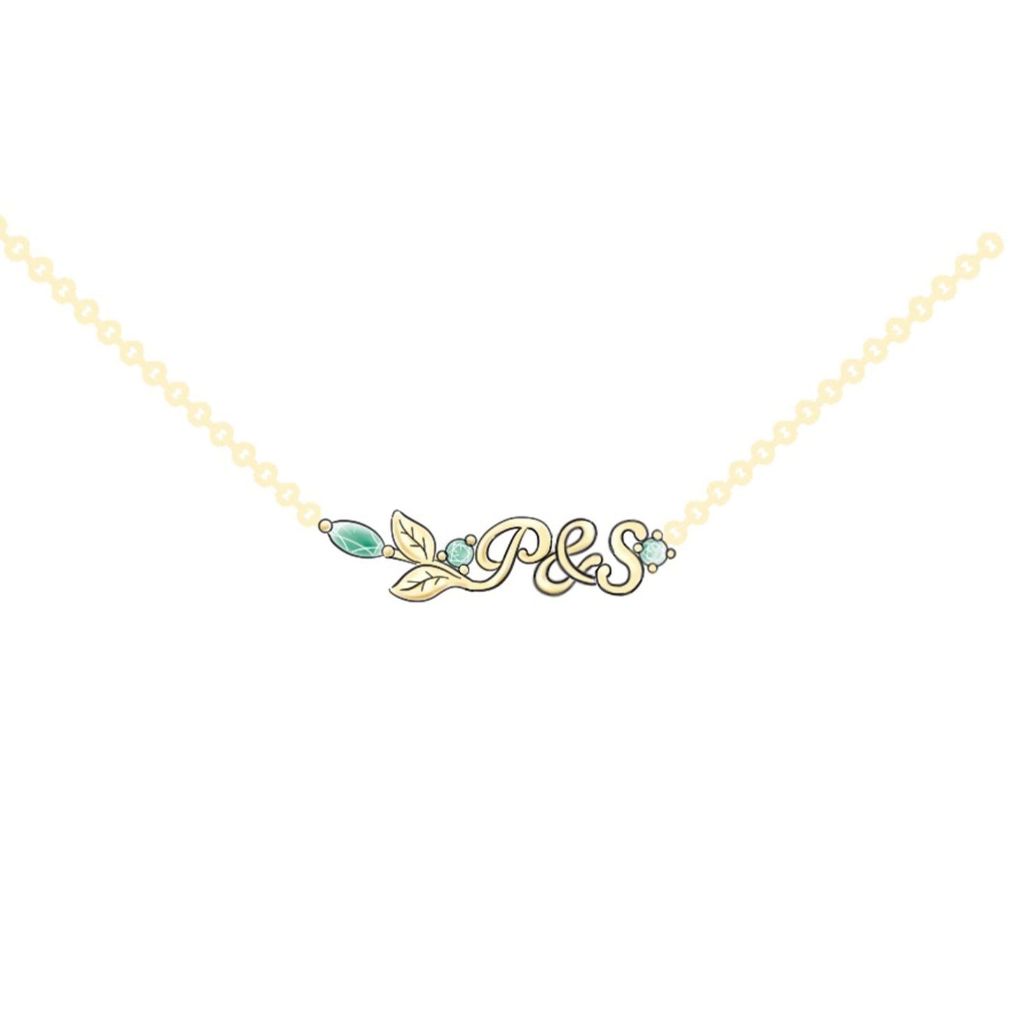 Nature’s Embrace: Custom Initial Necklace - GemsMagic