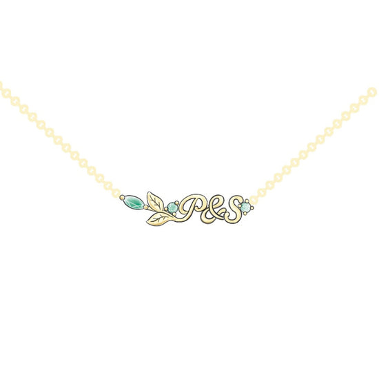 Nature’s Embrace: Custom Initial Necklace - GemsMagic