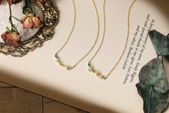 Nature’s Embrace: Custom Initial Necklace - GemsMagic