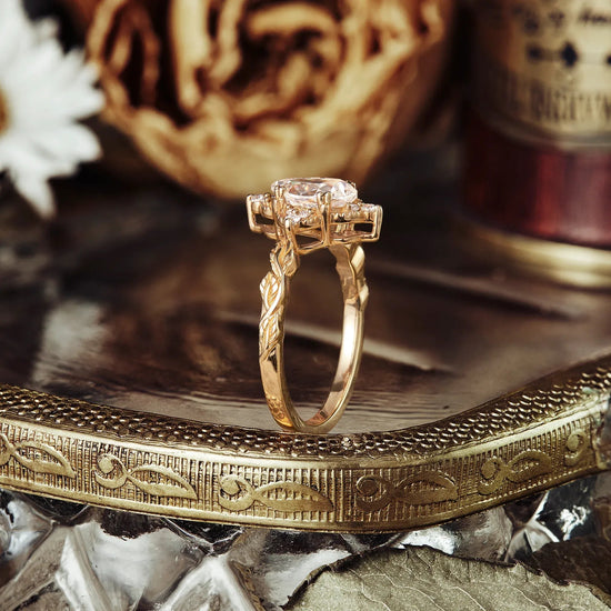 Pear Moissanite Engagement Ring - Betty - GemsMagic