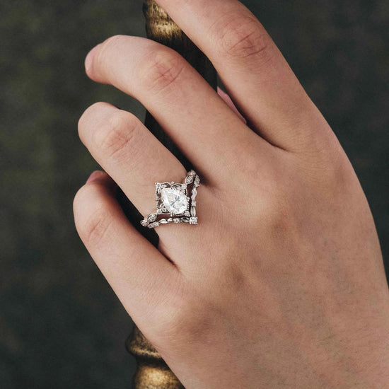 Pear Vintage Ring Set 2pcs - GemsMagic - GemsMagic