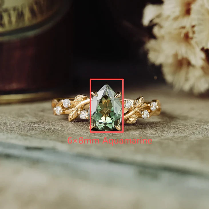 Custom Pear-shaped Aquamarine Engagement Ring For sebastian-sterzik