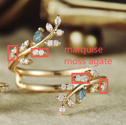 Custom Moss Agate Engancer Wedding Ring For Kylie Yu