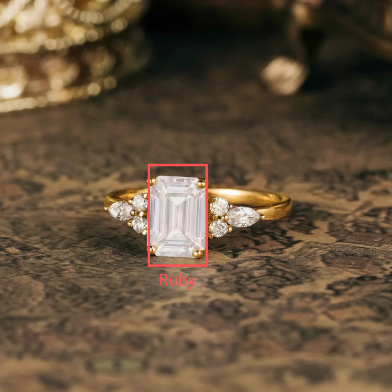 Custom Emerald-shaped Ruby Engagement Ring For Ivan Modesto