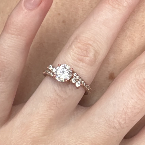 Custom Round Moissanite Engagement Ring For Hayley Heffernan