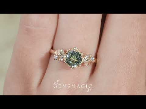 Load and play video in Gallery viewer, Beekeeper Garden Ring with Green Sapphire
