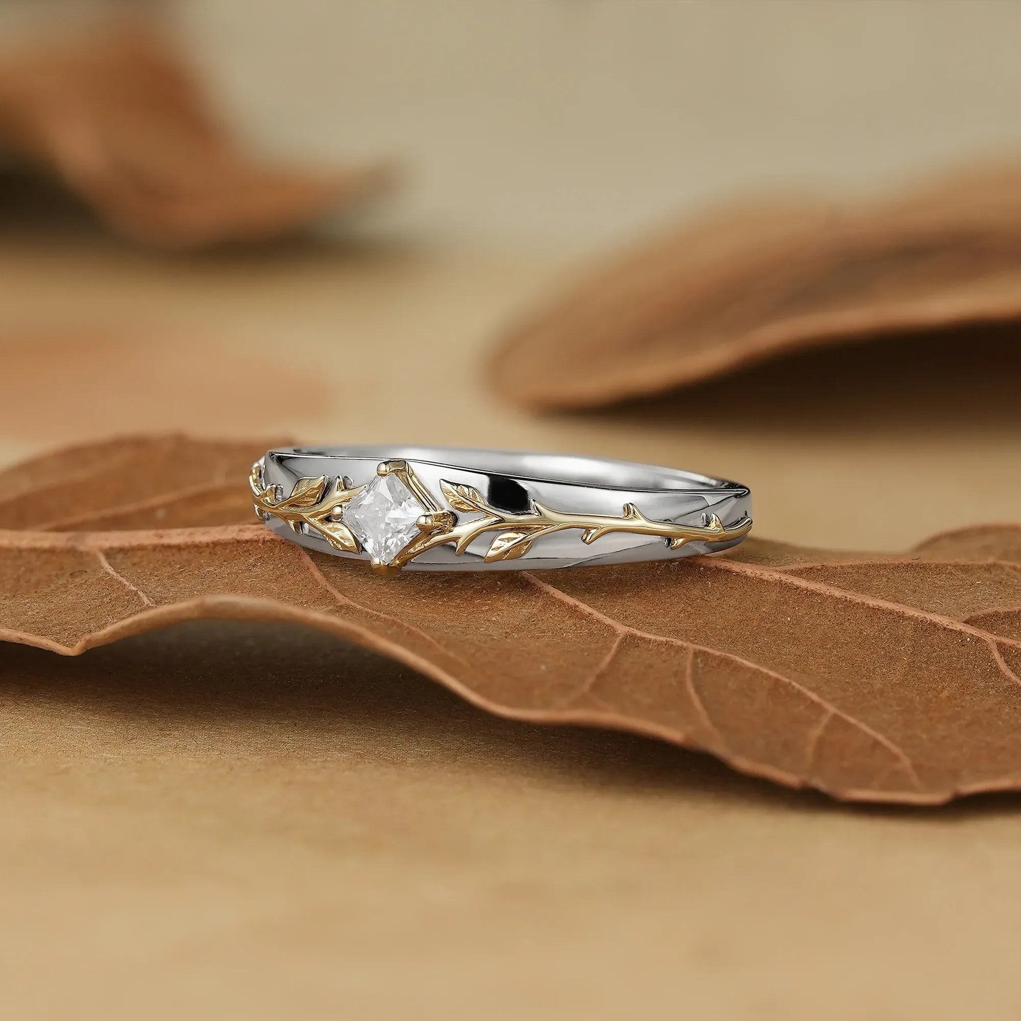 Princess Cut Moissanite Men's Ring - Victor - GemsMagic