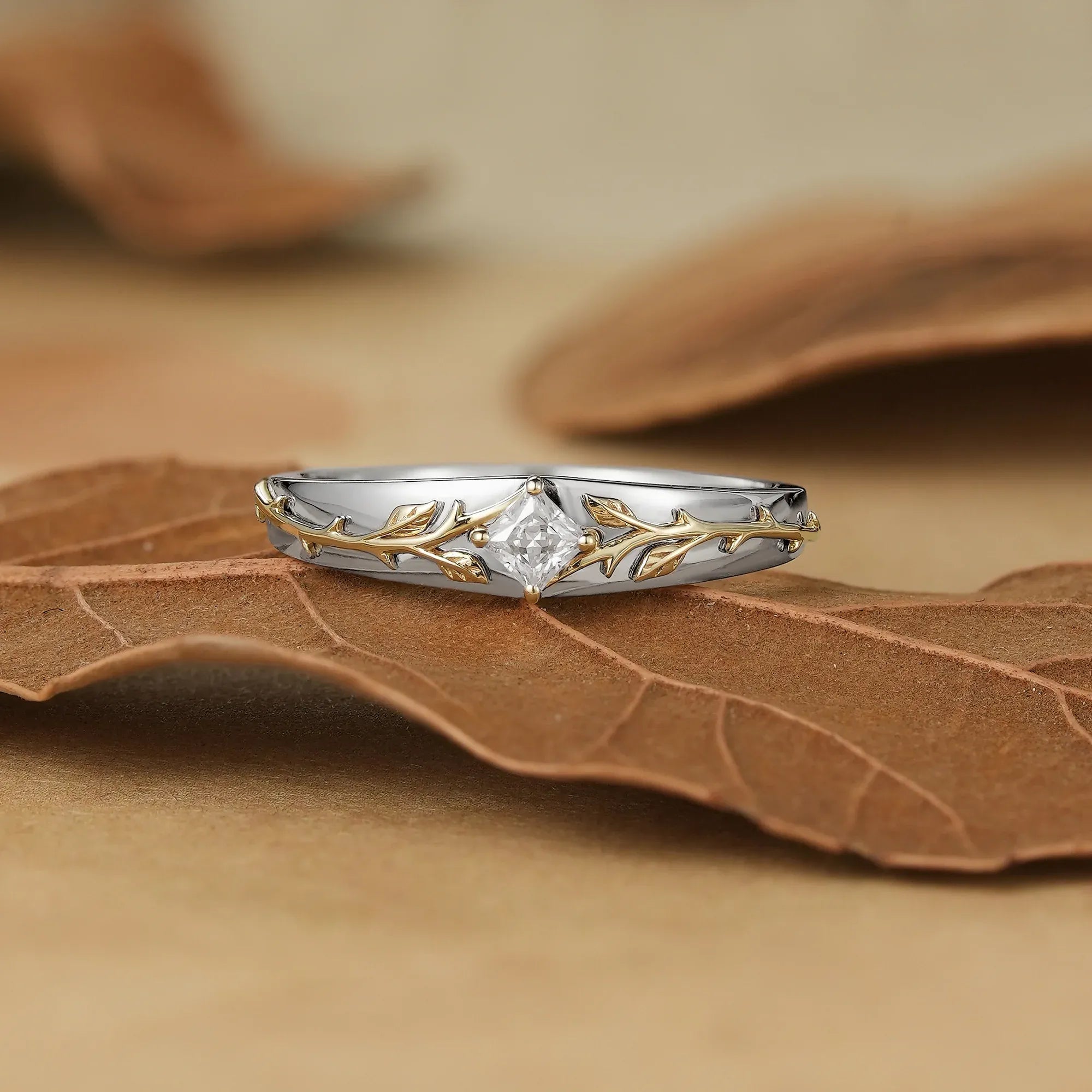 Princess Cut Moissanite Men's Ring - Victor - GemsMagic