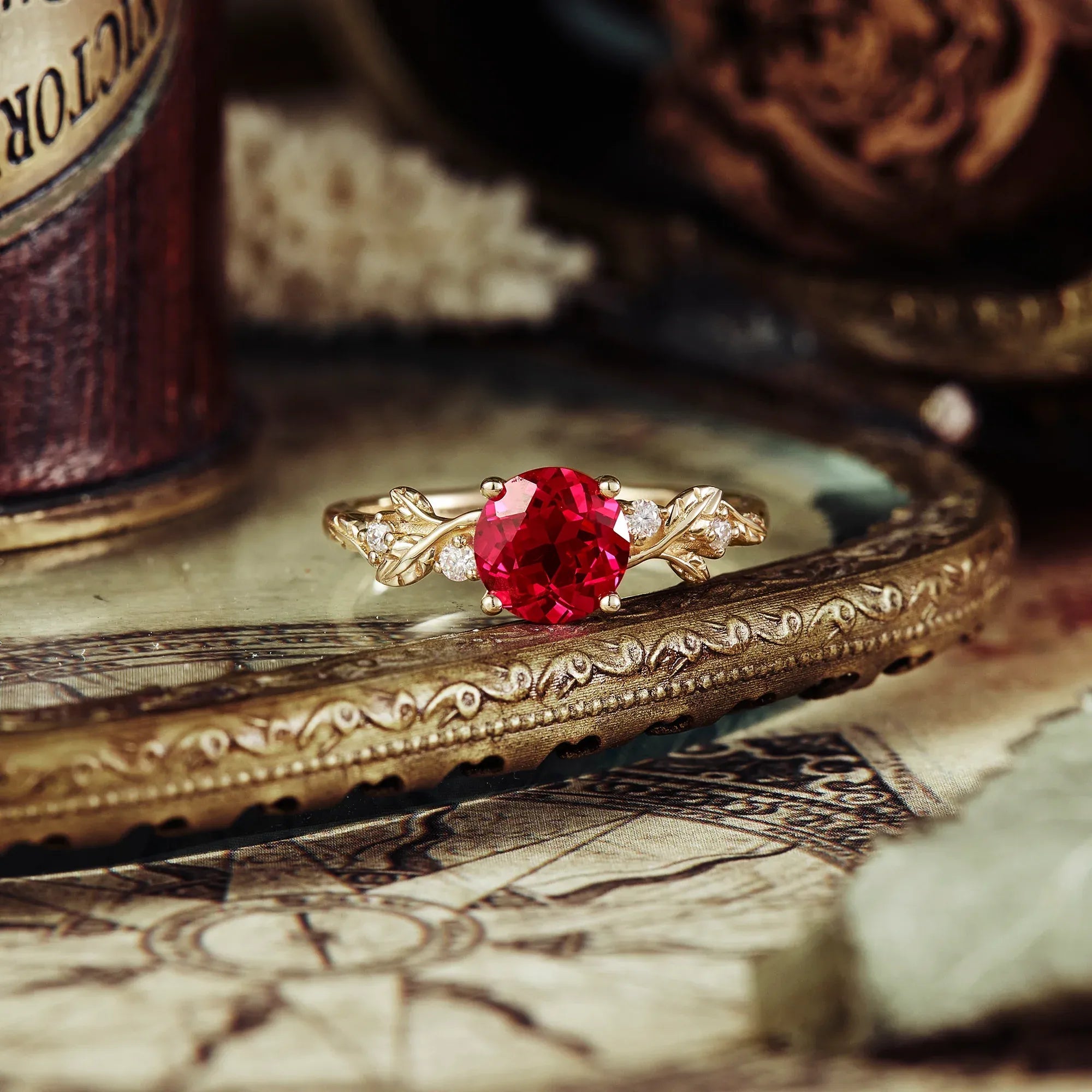 Ruby Engagement Ring - Ace - GemsMagic