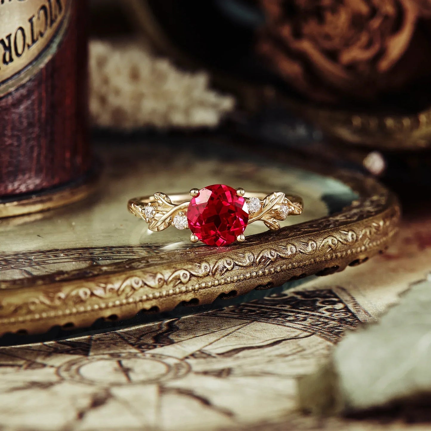 Ruby Engagement Ring - Ace - GemsMagic
