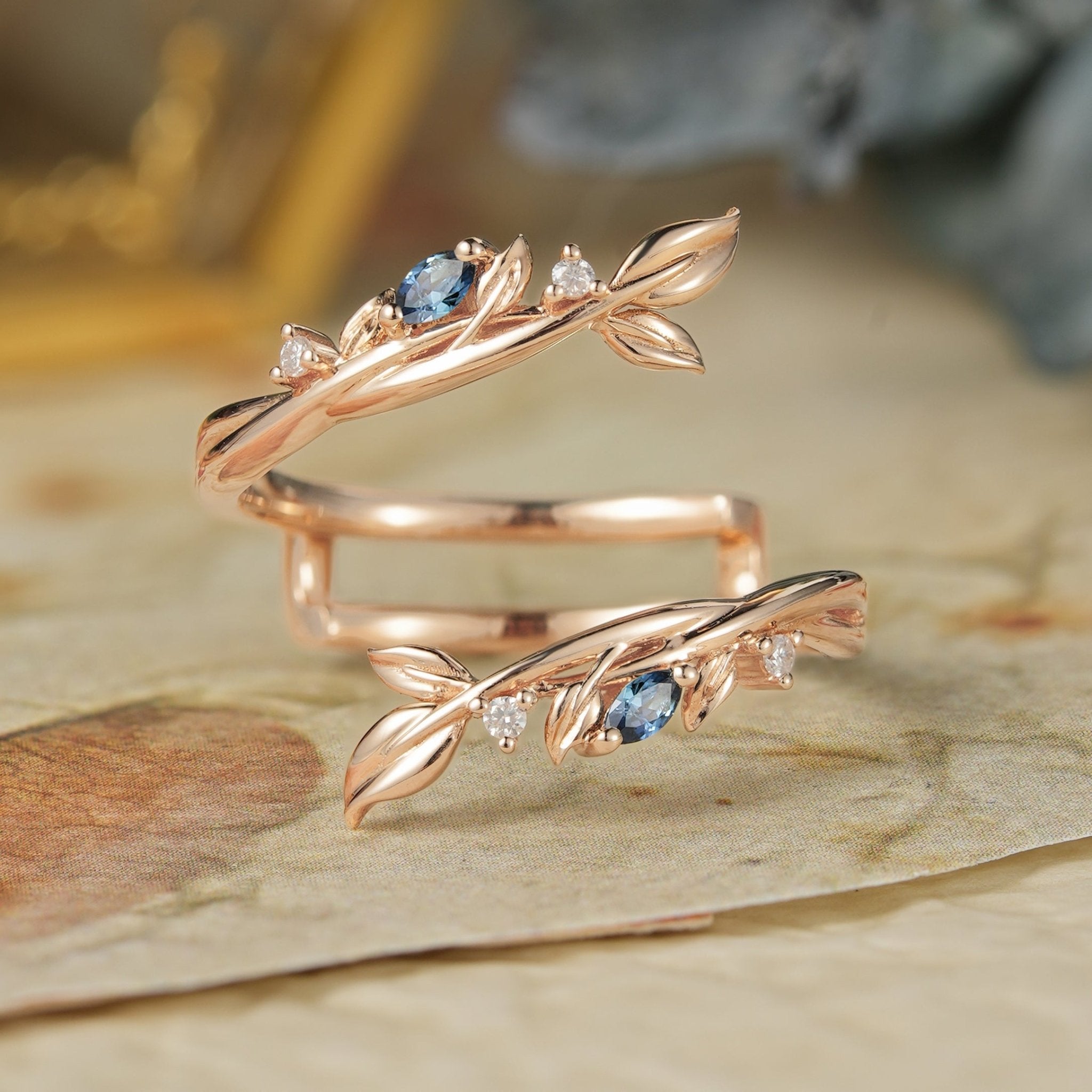 Sapphire Enhancer Wedding Band - Elodie - GemsMagic