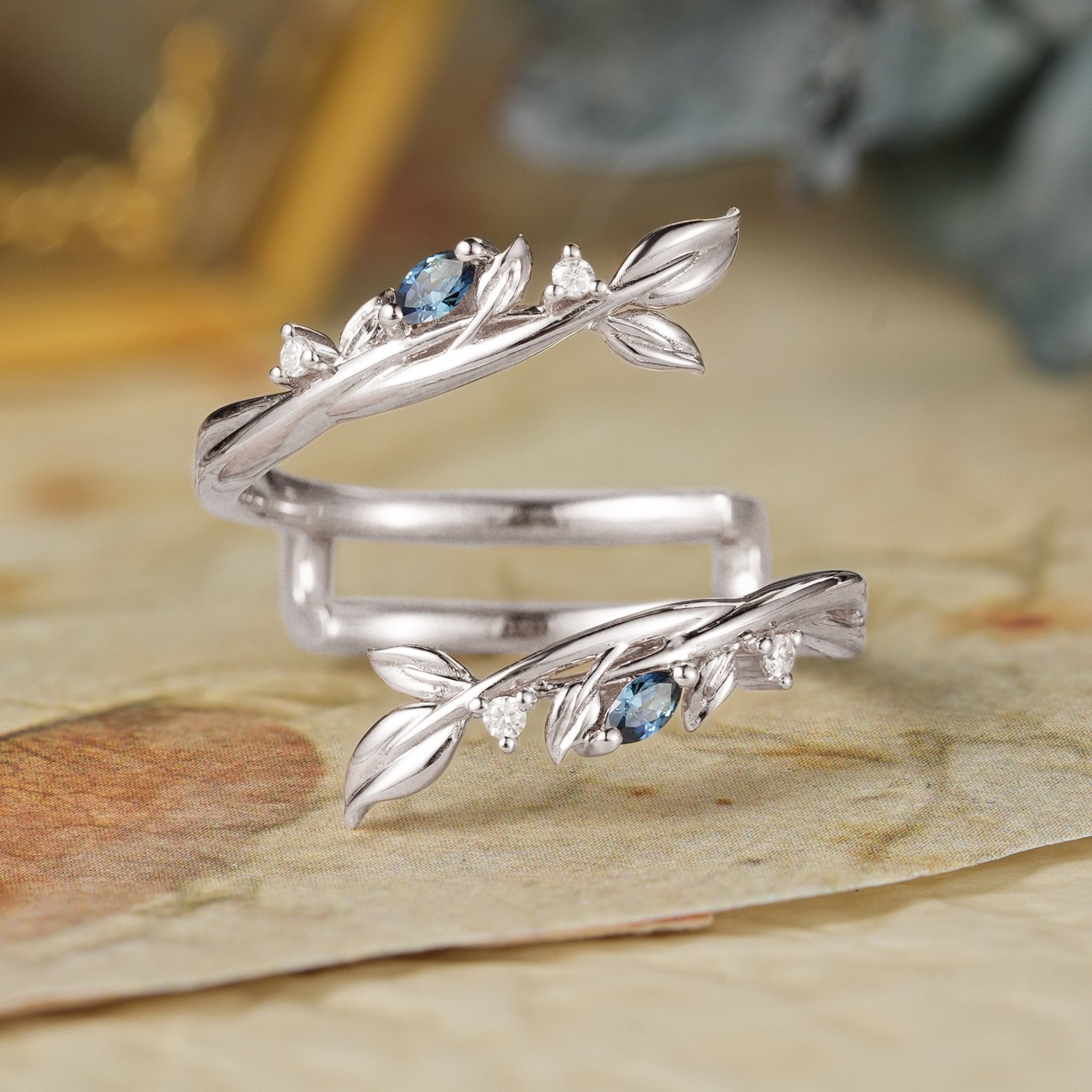 Sapphire Enhancer Wedding Band - Elodie - GemsMagic