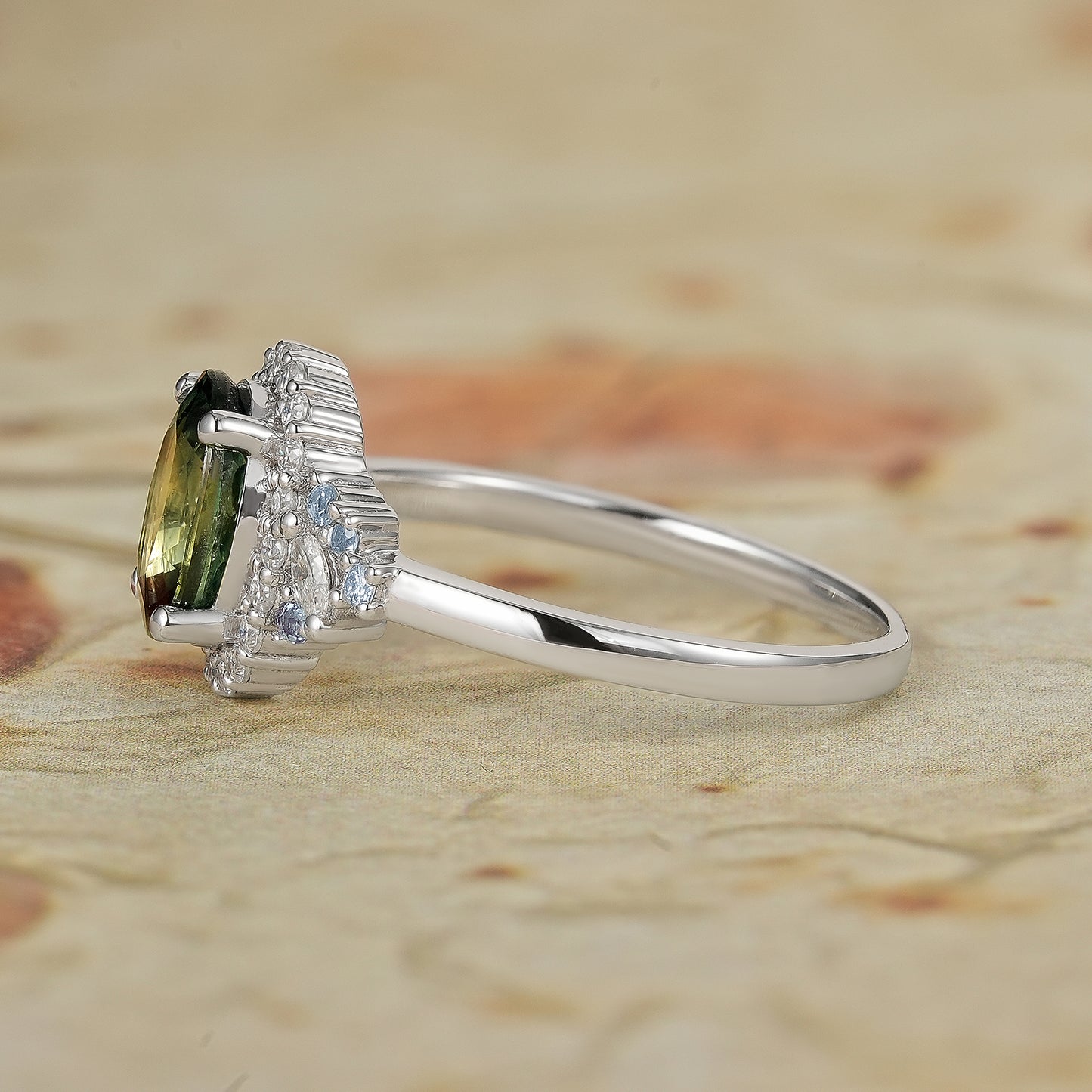 GemsMagic Luxe Mystique Teal Sapphire Rings-Thalassa
