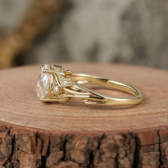 Pear Moissanite Engagement Ring