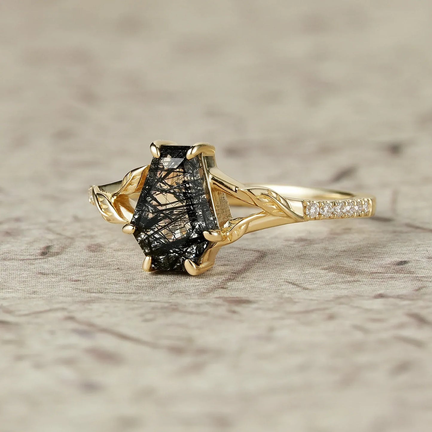 Coffin-Cut Black Rutilated Quartz