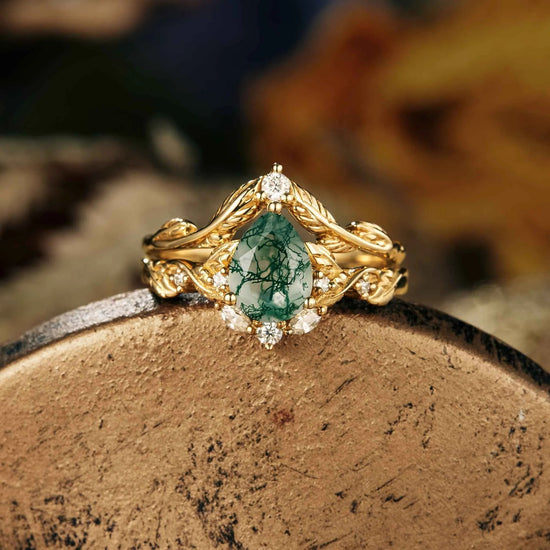 Sweet Potato Vine Inspired Ring Set 2pcs - GemsMagic - GemsMagic