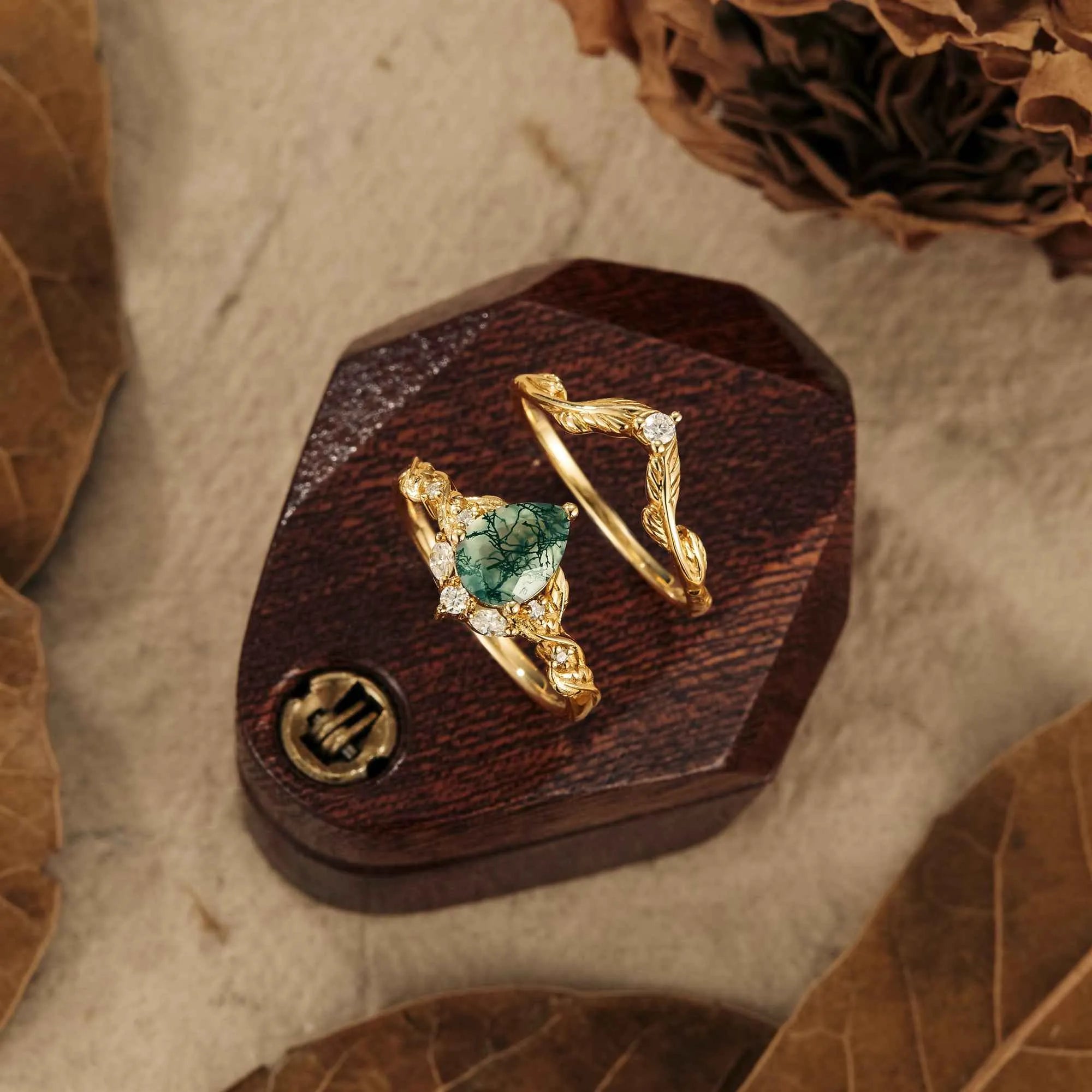 Sweet Potato Vine Inspired Ring Set 2pcs - GemsMagic - GemsMagic