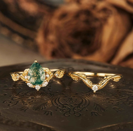 Sweet Potato Vine Inspired Ring Set 2pcs - GemsMagic - GemsMagic