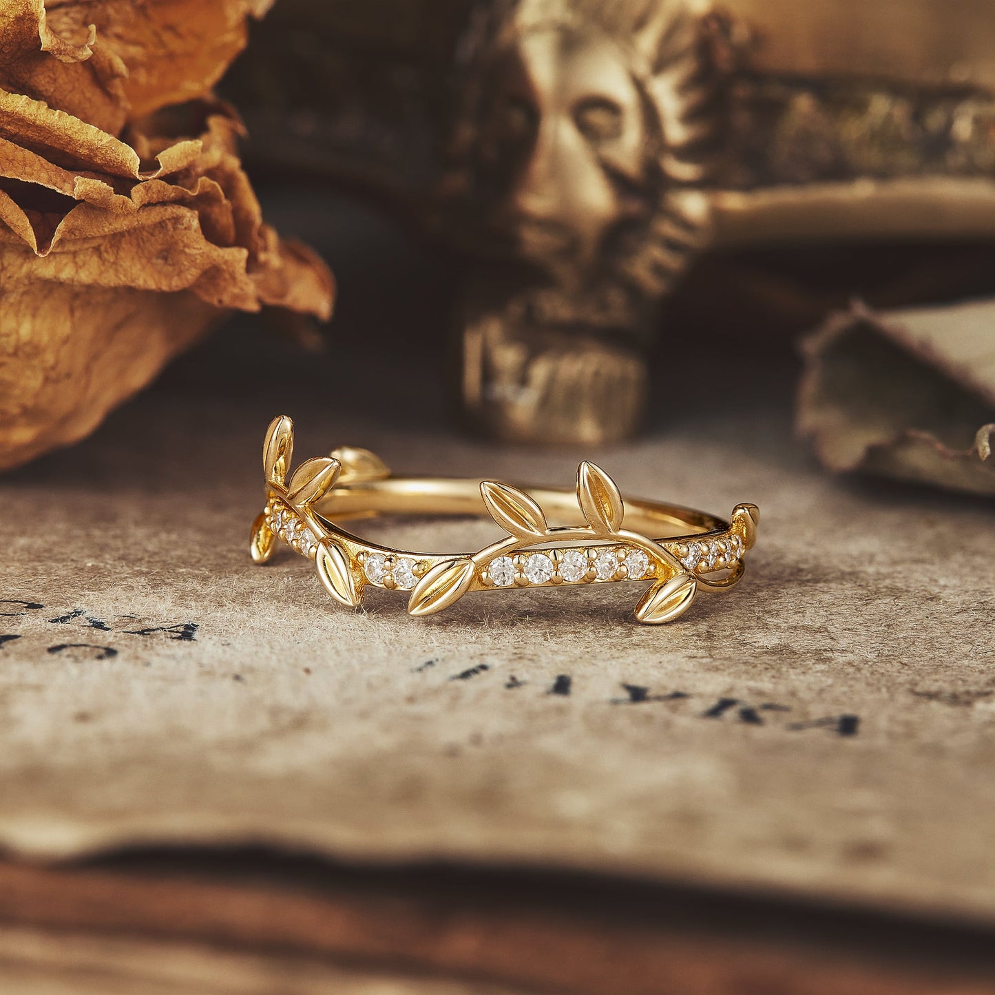 Vine Moissanite Wedding Band - Riley - GemsMagic