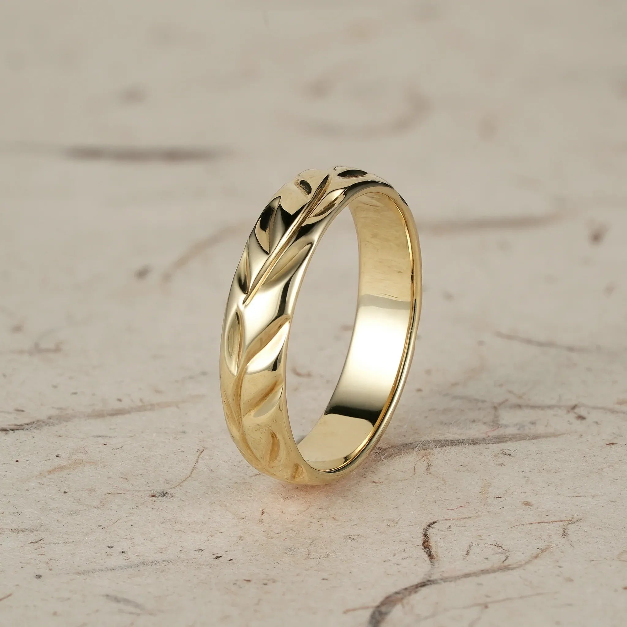 Vintage Men's Leaf Band - Samuel - GemsMagic