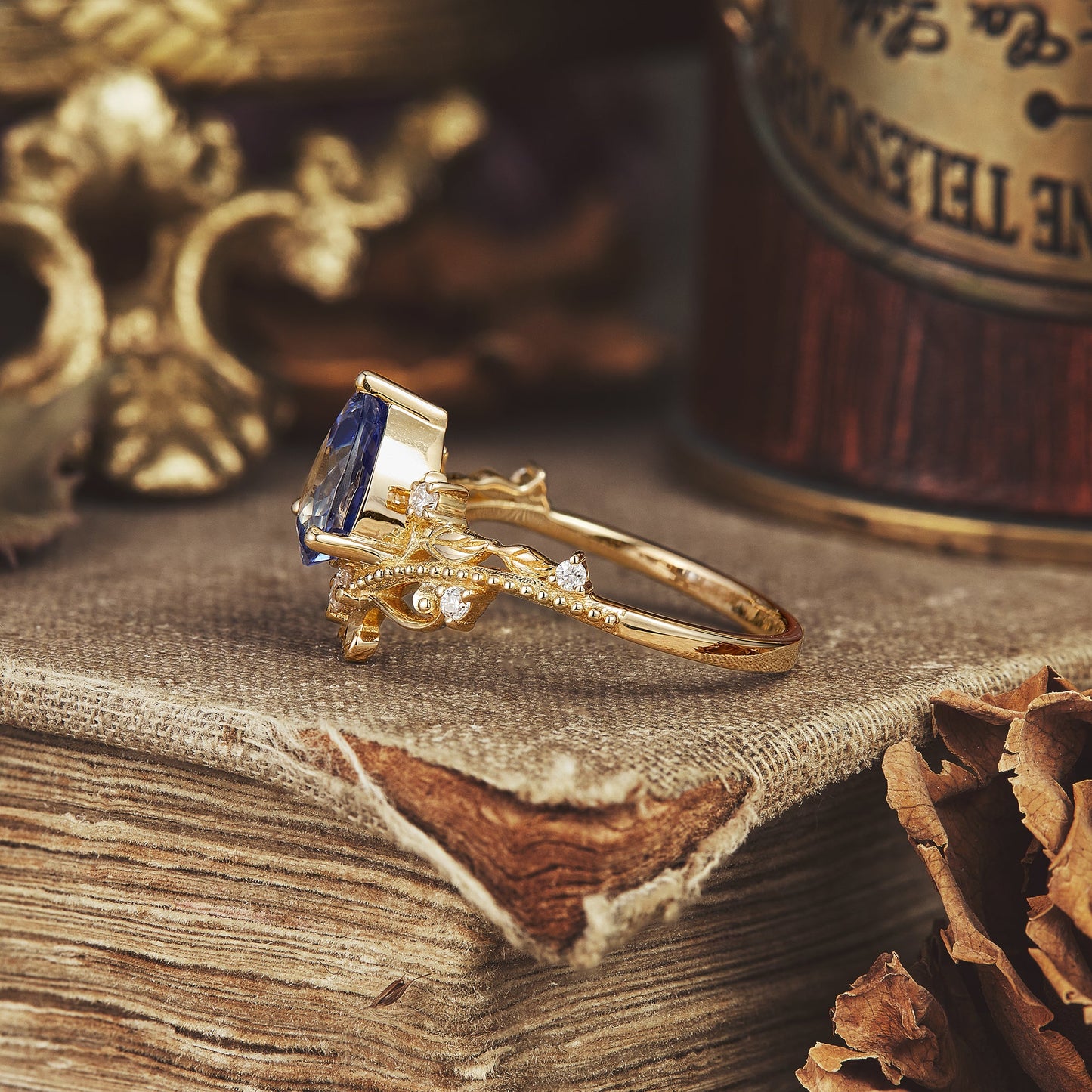 Vintage Sapphire Engagement Ring - Stella - GemsMagic