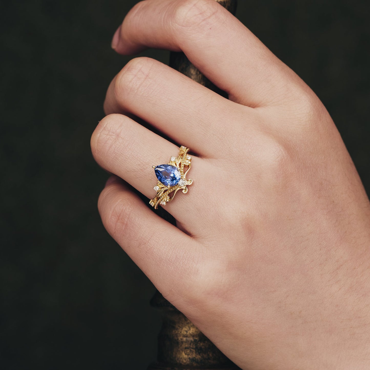 Vintage Sapphire Engagement Ring - Stella - GemsMagic