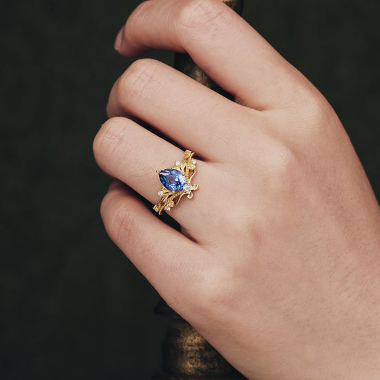 Vintage Sapphire Engagement Ring - Stella - GemsMagic
