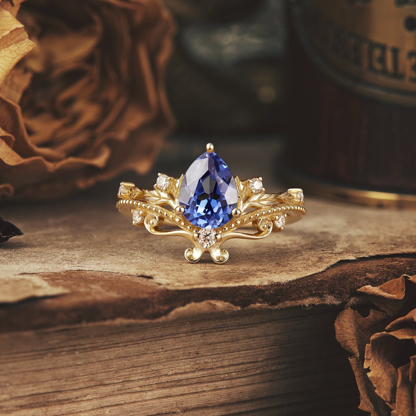 Vintage Sapphire Engagement Ring - Stella - GemsMagic