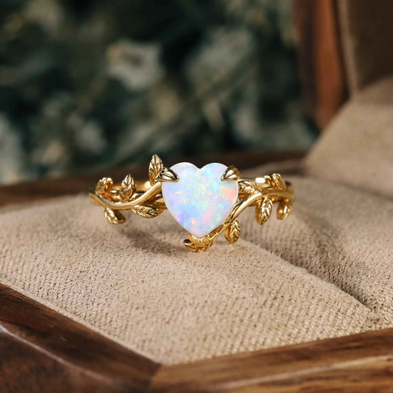 Heart Shaped Opal Ring