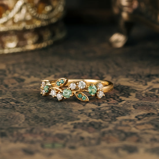 Designer Gold Leaf Ring