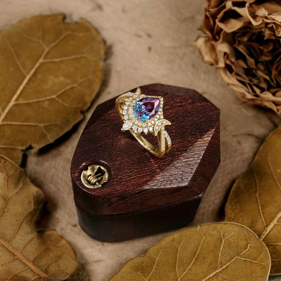 Moon Inspired Alexandrite Ring