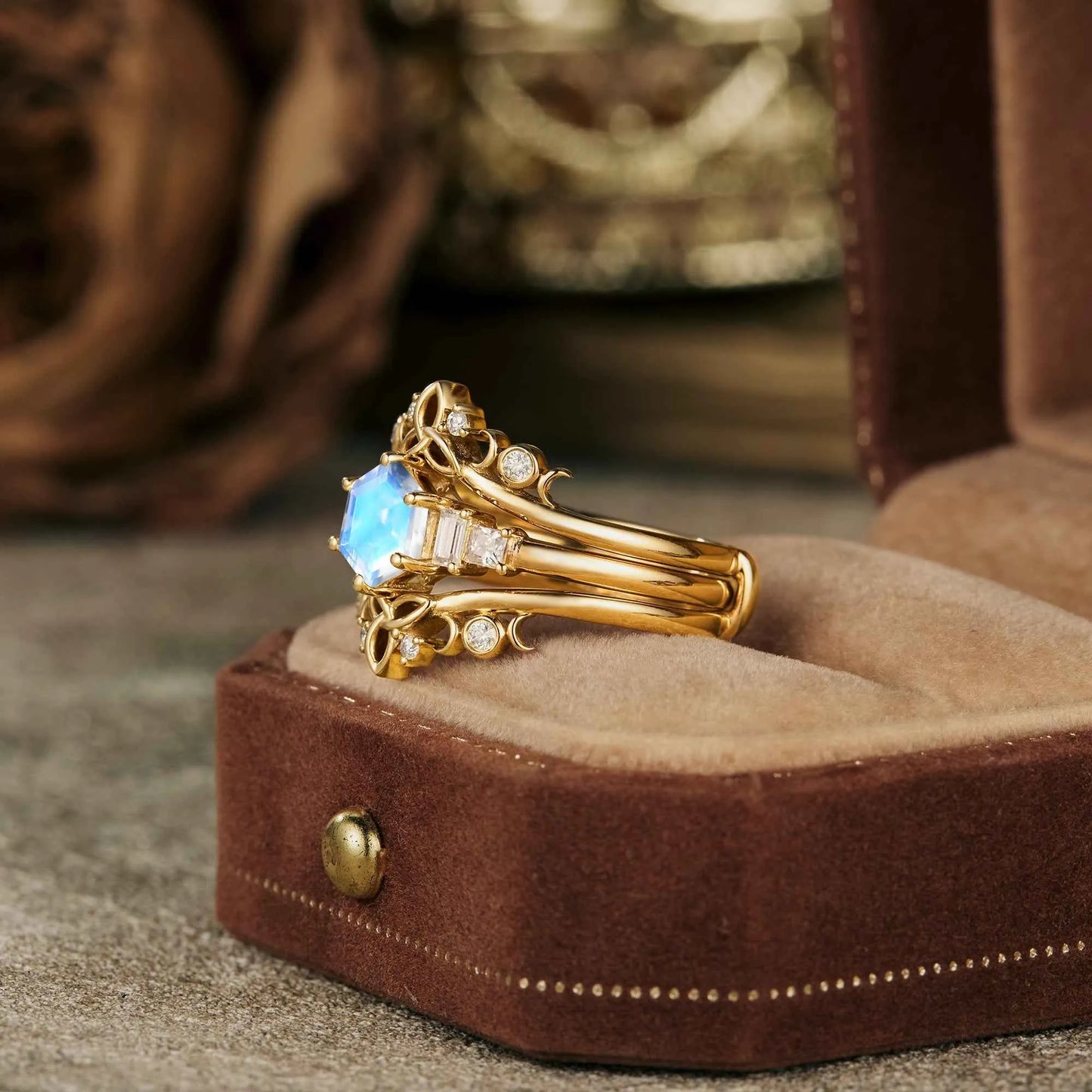 Moonstone Ring Set