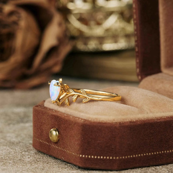 Heart Shaped Opal Ring