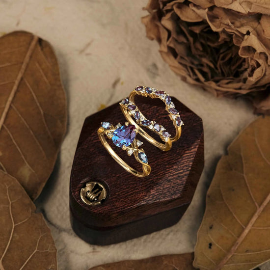 Exclusive Ring Set for Alexandrite Lovers